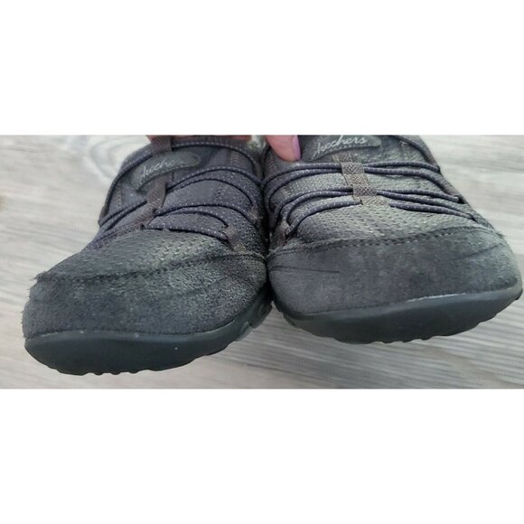 SKECHERS Gray Relaxed FIT Memory Foam Suede Slip On Shoes Women’s 11 - Picture 5 of 9
